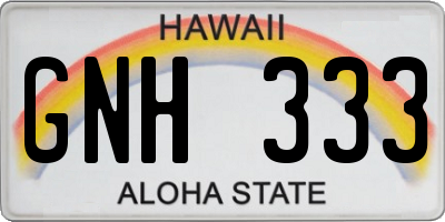 HI license plate GNH333
