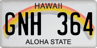HI license plate GNH364