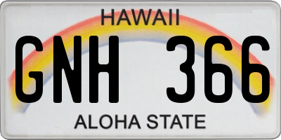 HI license plate GNH366