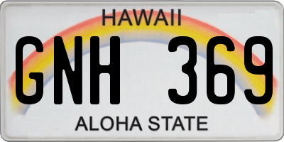 HI license plate GNH369