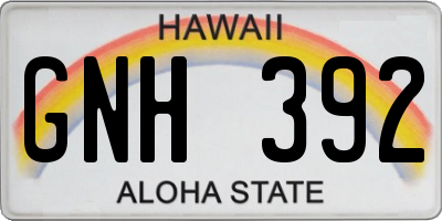 HI license plate GNH392