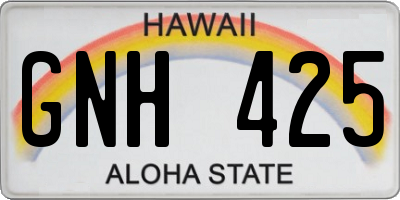 HI license plate GNH425