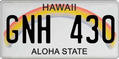 HI license plate GNH430