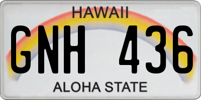 HI license plate GNH436