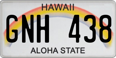 HI license plate GNH438