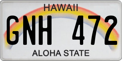 HI license plate GNH472