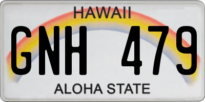 HI license plate GNH479