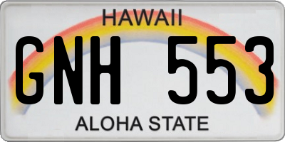 HI license plate GNH553