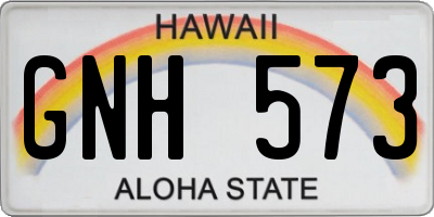 HI license plate GNH573