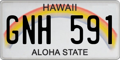 HI license plate GNH591