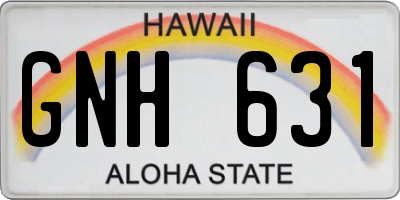 HI license plate GNH631
