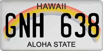 HI license plate GNH638
