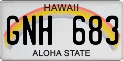 HI license plate GNH683