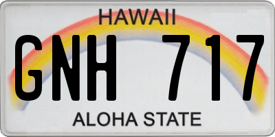 HI license plate GNH717