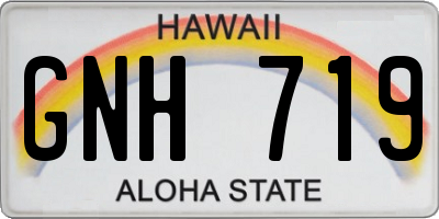 HI license plate GNH719