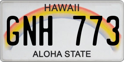 HI license plate GNH773