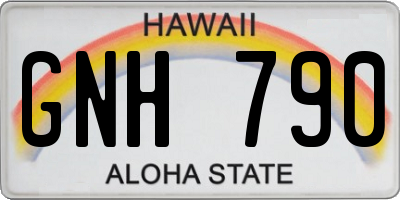 HI license plate GNH790