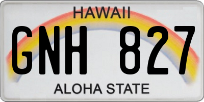 HI license plate GNH827