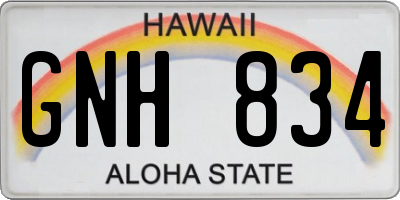 HI license plate GNH834