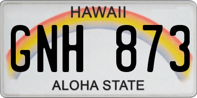 HI license plate GNH873