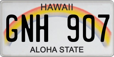 HI license plate GNH907