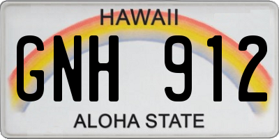 HI license plate GNH912