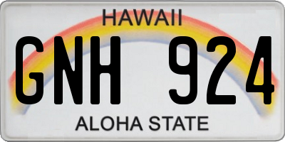 HI license plate GNH924