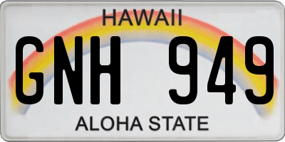 HI license plate GNH949