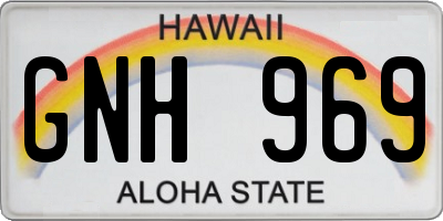 HI license plate GNH969