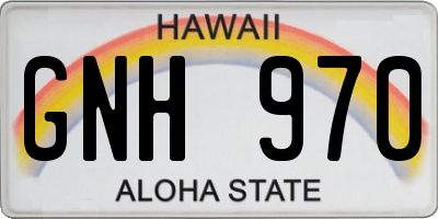 HI license plate GNH970