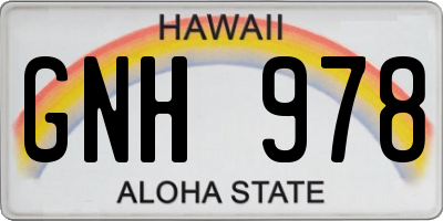 HI license plate GNH978
