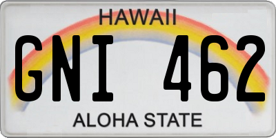 HI license plate GNI462
