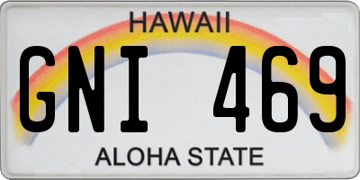 HI license plate GNI469