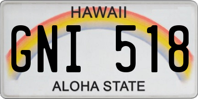 HI license plate GNI518