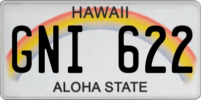 HI license plate GNI622
