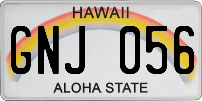 HI license plate GNJ056