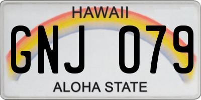 HI license plate GNJ079