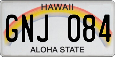 HI license plate GNJ084