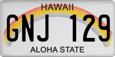 HI license plate GNJ129