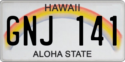 HI license plate GNJ141