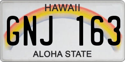HI license plate GNJ163
