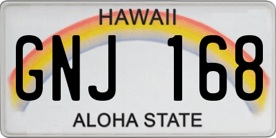 HI license plate GNJ168