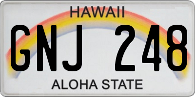 HI license plate GNJ248