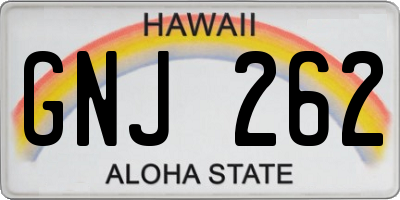 HI license plate GNJ262