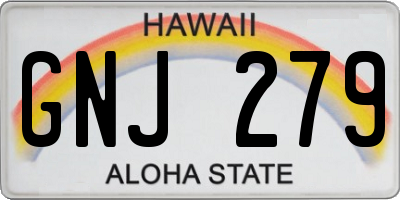 HI license plate GNJ279