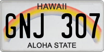 HI license plate GNJ307