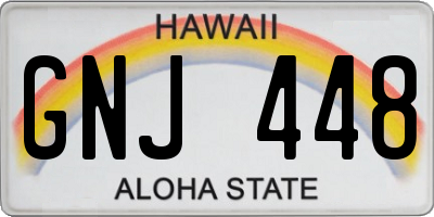 HI license plate GNJ448