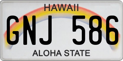 HI license plate GNJ586