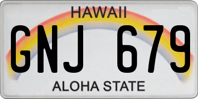 HI license plate GNJ679