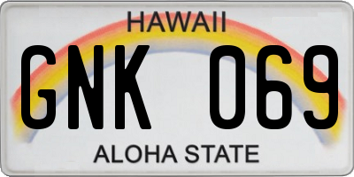 HI license plate GNK069
